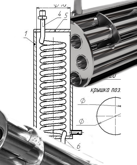Кожухотрубный холодильник 2 дюйма чертеж